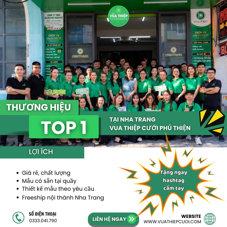 NHỮNG LÝ DO BẠN NÊN CHỌN IN THIỆP CƯỚI TẠI VUA THIỆP CƯỚI NHA TRANG